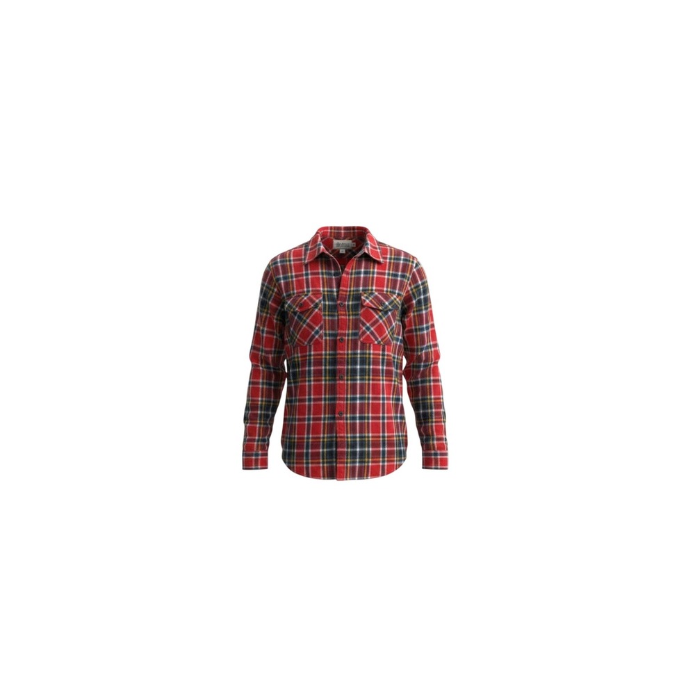 Alpine Design Womens Red Bison Plaid Midweight Flannel Shirt XS ADW24300 NEW